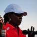 An official prepares to fire the starting gun at the AAU Junior Olympics Opening Ceremonies for track competition on Monday, July 29. Daniel Brenner I AnnArbor.com